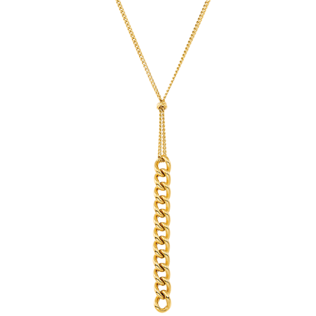 VOGUE Κρεμαστό κολιέ με αλυσίδα σε κίτρινο χρυσό από την σειρά "Αvenue"