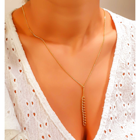 VOGUE Κρεμαστό κολιέ με αλυσίδα σε κίτρινο χρυσό από την σειρά "Αvenue"