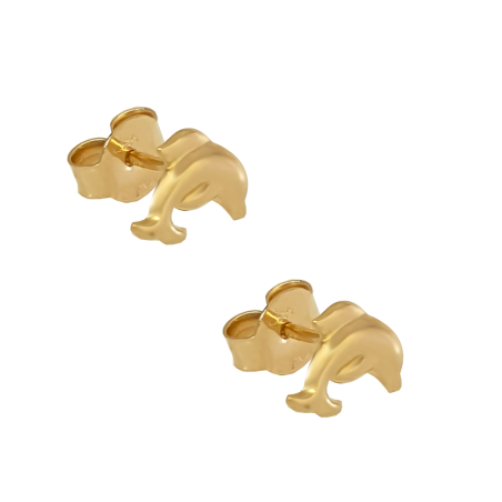 Σκουλαρίκια δελφινάκι παιδικό Χρυσό απο 14 Καρατίων