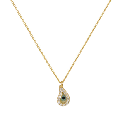 Κολιέ χρυσό 14 καρατίων ματάκι λαχούρι