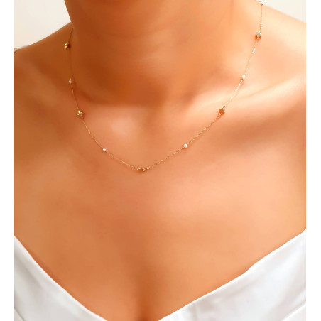 Κολιέ χρυσό 14 καρατίων με σταυρουδάκια