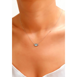 Κολιέ Λευκόχρυσο14 καρατίων ματάκι