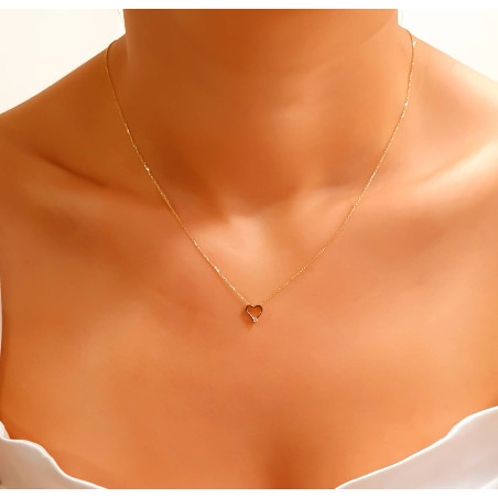 Κολιέ χρυσό 14 καρατίων καρδιά