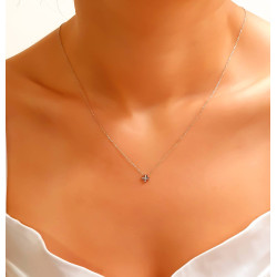 Κολιέ Λευκόχρυσο 14 καρατίων σταυρουδάκι