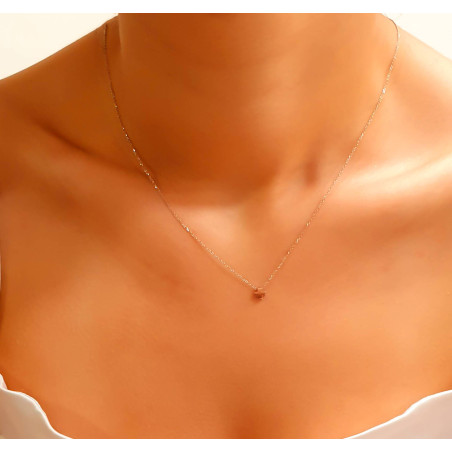 Κολιέ Λευκόχρυσο 14 καρατίων σταυρουδάκι