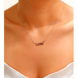 Κολιέ Λευκόχρυσο 14 καρατίων μαμά