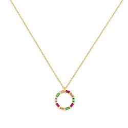 Κολιέ από χρυσό  ασήμι 925 κύκλος