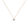 Κολιέ από ροζ χρυσό ασήμι 925 ματάκι