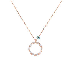 Κολιέ από ροζ χρυσό ασήμι 925