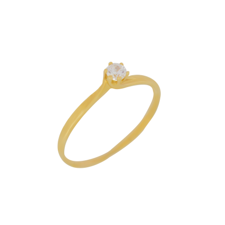 Μονόπετρο από χρυσό 14 καρατίων