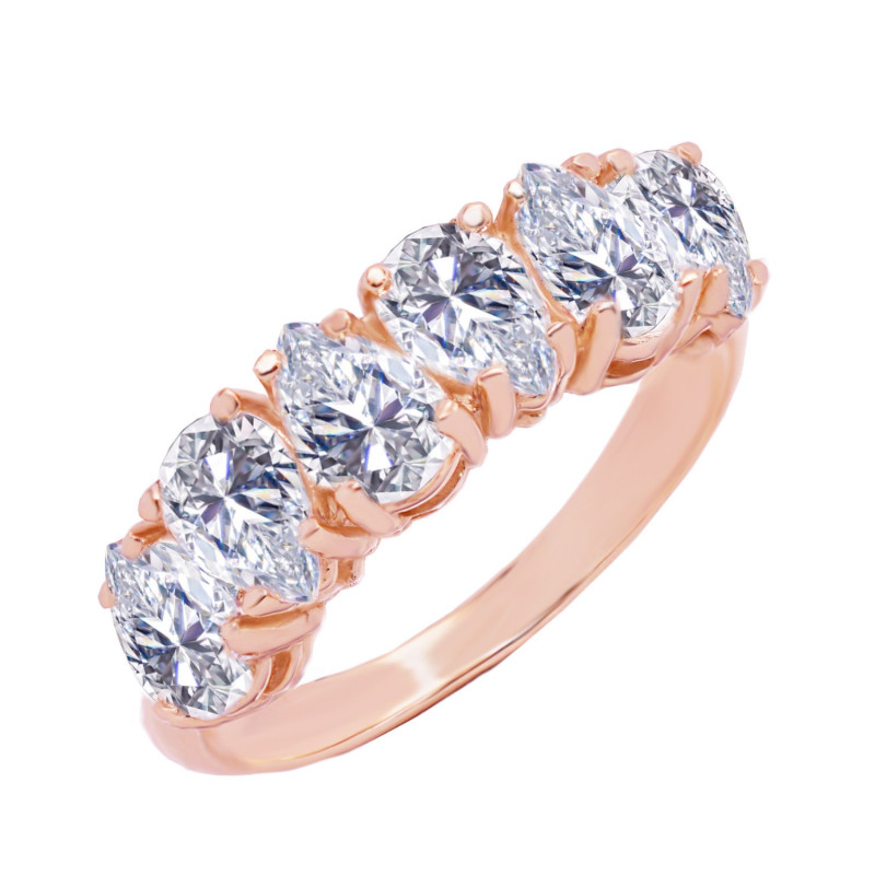 Δαχτυλίδι από ροζ χρυσό 14 καρατίων