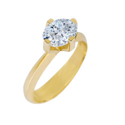 Μονόπετρο από Χρυσό 14 καρατίων