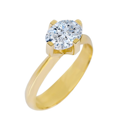 Μονόπετρο από Χρυσό 14 καρατίων