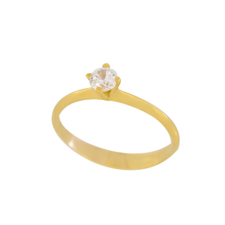 Μονόπετρο από χρυσό 14 καρατίων