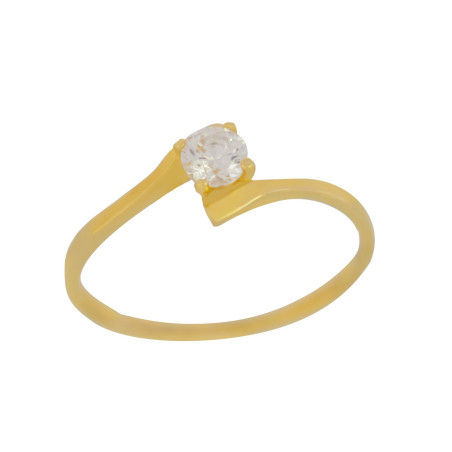 Μονόπετρο από χρυσό 14 καρατίων