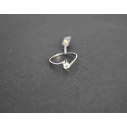 Μονόπετρο από λευκόχρυσο 14 καρατίων