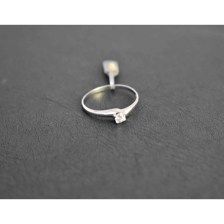 Μονόπετρο από λευκόχρυσο 14 καρατίων