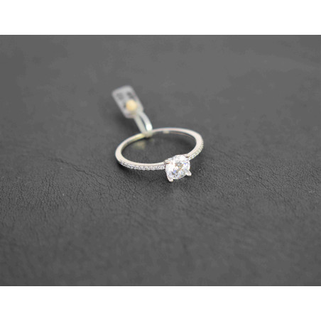 Μονόπετρο από λευκόχρυσο 14 καρατίων