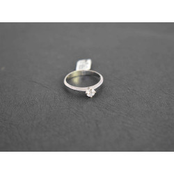 Μονόπετρο από λευκόχρυσο 14 καρατίων