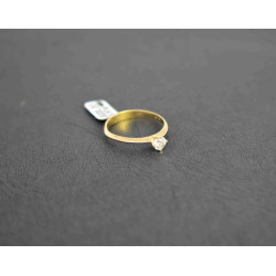 Μονόπετρο από λευκόχρυσο 14 καρατίων