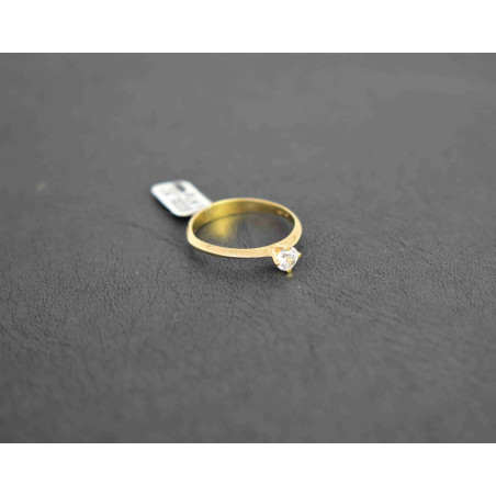 Μονόπετρο από λευκόχρυσο 14 καρατίων