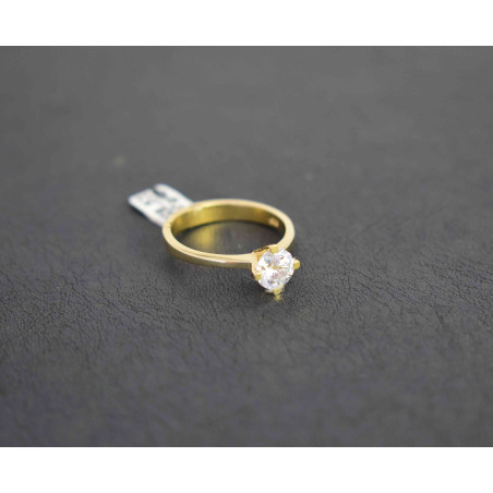 Μονόπετρο από χρυσό 14 καρατίων με ζιργκόν