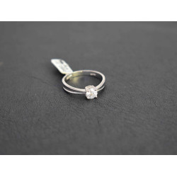 Μονόπετρο από λευκόχρυσο 14 καρατίων