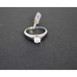 Μονόπετρο από λευκόχρυσο 14 καρατίων