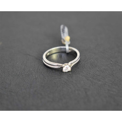 Μονόπετρο από λευκόχρυσο 14 καρατίων