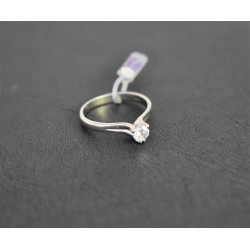 Μονόπετρο από λευκόχρυσο 14 καρατίων