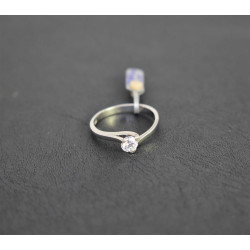 Μονόπετρο από λευκόχρυσο 14 καρατίων