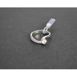 Μονόπετρο από λευκόχρυσο 14 καρατίων