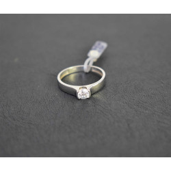 Μονόπετρο από λευκόχρυσο 14 καρατίων