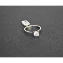 Μονόπετρο από λευκόχρυσο 14 καρατίων