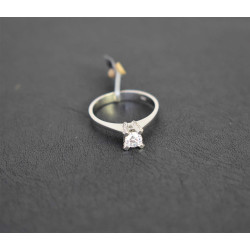 Μονόπετρο από λευκόχρυσο 14 καρατίων