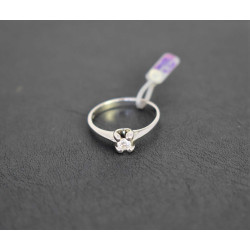 Μονόπετρο από λευκόχρυσο 14 καρατίων