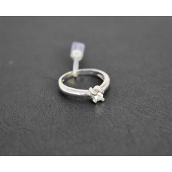 Μονόπετρο από λευκόχρυσο 14 καρατίων