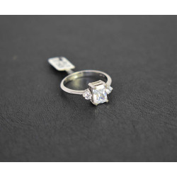 Μονόπετρο από λευκόχρυσο 14 καρατίων