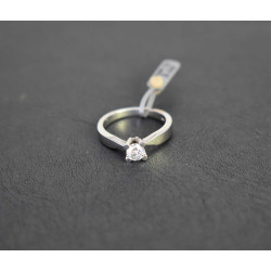 Μονόπετρο από λευκόχρυσο 14 καρατίων