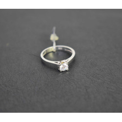 Μονόπετρο από λευκόχρυσο 14 καρατίων