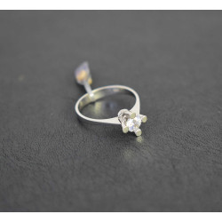 Μονόπετρο από λευκόχρυσο 14 καρατίων