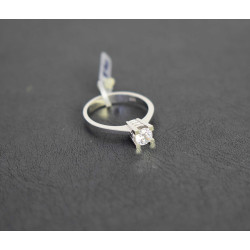 Μονόπετρο από λευκόχρυσο 14 καρατίων