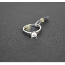 Μονόπετρο από λευκόχρυσο 14 καρατίων