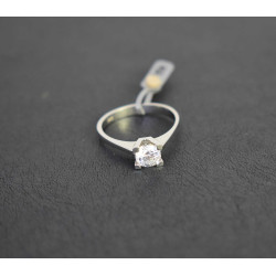 Μονόπετρο από λευκόχρυσο 14 καρατίων