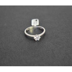 Μονόπετρο από λευκόχρυσο 14 καρατίων