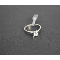 Μονόπετρο από λευκόχρυσο 14 καρατίων