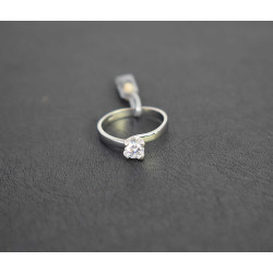 Μονόπετρο από λευκόχρυσο 14 καρατίων