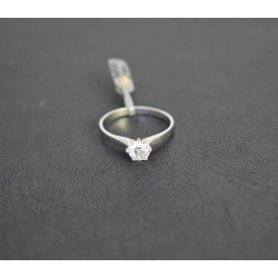 Μονόπετρο από λευκόχρυσο 14 καρατίων