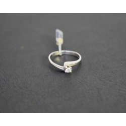 Μονόπετρο από λευκόχρυσο 14 καρατίων