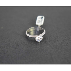 Μονόπετρο από λευκόχρυσο 14 καρατίων